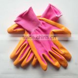 Polyester garden gloves nitrile fully coated with rubber
