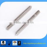 Nickel plated double end metal knurled rod
