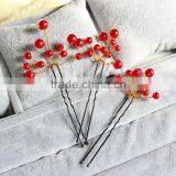 Delicate Latest Lady Wedding Flower Pearls Hairpins White Bridal Fashion Hair Jewelry Accessories thumbnail-2