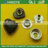 Heart Shape Cap Metal Popper Snap Studs --- MA3642