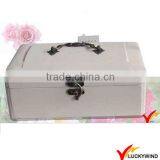 White Paint Finished Handmade Wood Antique Decorative Box