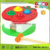 Red Apple Box Hammering Ball Game Good Wooden Toys