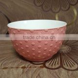 hunan red color new bone china ceramic bowl for wholesale