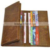 Multifunction High Quality Long Three Folds Rfid Leather Wallet With Button thumbnail-4