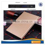 AWC834 2a Charger 12mm Ultrathin 20000mah Metal Dull Polish 2 Power Bank Charger Usb