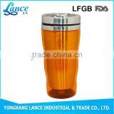 High Quality Square Shape Plastic Stainless Steel Coffee Travel Cup thumbnail-2