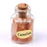 Fashion Unique Filled With Tumbled Chips Stone Glass Bottle Pendant