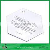 Sinicline Die Cutting Silver Metal Tag for Garment