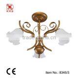 2015 Hot Sell Flower Shape Design French Golden Ceiling Lamp