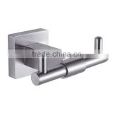 Bathroom Lavatory Wall Mount Double Coat and Robe Hook, Brushed Stainless Steel