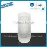 frosted european glass christmas frosted pillar candle holder