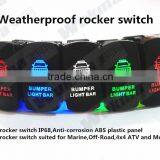 Sealed rocker switch of bumper light bar suited for Marine, Off -Road, 4x4 ATV and Motorcycle