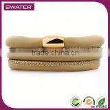 Custom Jewelry Wholesale Khaki Wrap Bracelet Leather Jewelry