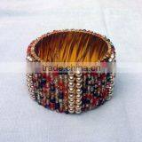 Crystal Napkin Ring, Beaded Napkin Ring, Crystal Napkin Ring thumbnail-1