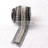 2016 Wholesale 5cm High Quality Lace Beaded Pearl Trim