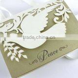 Newmengxing 2016 Laser Cut Holiday Card - Peaceful Dove - Elegant Wedding Invitations