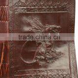 Leather Journal Diary Notebook Sketchbook Book Dragon Emboss Handmade Leather thumbnail-3