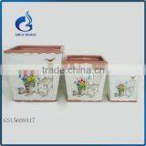Indoor Square Decorative Ceramic Plant Flower Pots