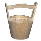 2016 Wooden Bucket,wooden Cane Handles,wooden Handle Buckets for Washing Room Decortion
