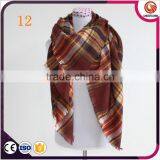 Plaid Blanket Scarf Oversized Tartan Scarfs Winter Warm Scarves Black White Checkered Scarf thumbnail-5