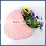 Pink Heart Shape Porcelain Home Decor Flower Vase thumbnail-3