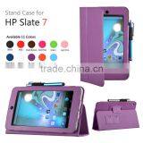 Multi angle foldable Luxury Leather PU STAND case for HP Slate 7 tablet