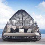 Outdoor Beach Swimming Pool Rattan Daybed With Canopy thumbnail-5