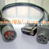 Deutsch connectors j1708 connector to db15 Split Y Cable for diesel truck diagnostic scanner computer