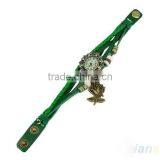 In Stock Women's Ladies Girls Retro Xmas Party Brithday Gift Heart Dress Quartz Wrist Hand Charm Leather Watch Case thumbnail-2