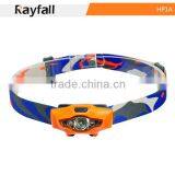 Battery Powered LED Light Headlamp Flashlight With White, Red & Strobe for Running, Camping, Hiking