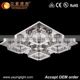 Most popular glass ceiling lamp flat glass modern led crystal ceiling lamp,antique murano modern crystal flat glass ceiling lam