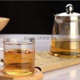 Glass Tea Saucer/Bamboo Saucer Coaster/Bamboo Tea Serving Tray