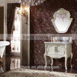 Funky White Bathroom Vanity With Golden Foil WTS607 thumbnail-1