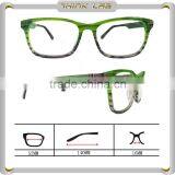 Latest Model Spectacle Frame Acetate Glasses Frames Optical With Laminated Wood Temple thumbnail-1