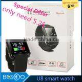 2016 HOT Bluetooth Smart Watch U8/A1/DZ09/GT08 Wrist Watch U SmartWatch for Android Smart Phones