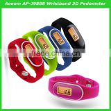 Silicon rubber 3D watch pedometer