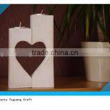 Classic Wooden Heart-shaped Candle Holder thumbnail-1