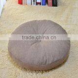 Wholesale Living Room Home Office Bed Furniture Soft Linen Round Linen Seat Sofa Pouffe Cushion thumbnail-5