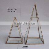 Glass Plant Terrarium in Pyramid Shape and Two Sizes