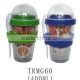 Plastic 400ml Custom Logo Food Grade Ice Cream Cup With Dome Lid and Spoon thumbnail-1