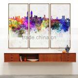 Amazon Hot Handmade Colorful Abstract Mode Paintings on Canvas Bright Lihgt Red Green Blue Wall Decor Framed Ready to Hang thumbnail-2