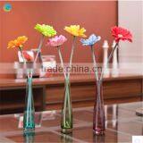 High Quality Crystal Glass Vase With Gold Painting and Flowers thumbnail-1