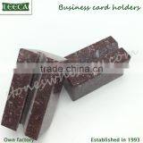 Natural Stone Red Desktop Business Card Holder thumbnail-2