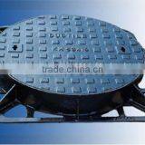 Round Square Ductile Iron Cast Iron Manhole Cover and Frame Grating EN124 B125 C250 D400 thumbnail-1