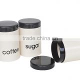 Plastic lid tea sugar coffee kitchen container set of 3