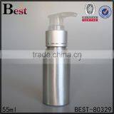 55ml Cosmetics Packaging Silver Aluminum Shampoo Bottle With Lotion Pump China Suppliers thumbnail-1