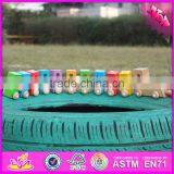 2016 New Design Educational Number and Blocks Wooden Pull Toy Car W05C079 thumbnail-2