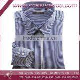 Pinstripes Straight Cut Barrel Cuff Long Sleeves Mens Casual Shirt thumbnail-1