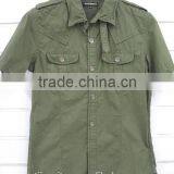 100% Cotton Poplin Men's Crinkle Shirts , Summer Short Sleeve Shirts thumbnail-1