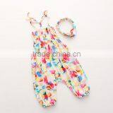 Colourful Chiffon Suspenders Jumpsuit for Baby Girls Siamese Trousers With Headband thumbnail-3